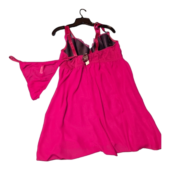 NWT Cacique 2 Pc. Lingerie Seriously Sexy Collection Hot Pink Plus Size 42dd - Picture 4 of 8